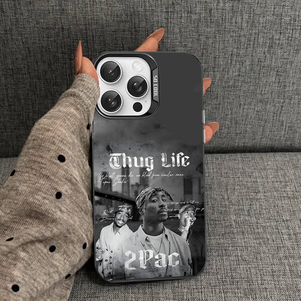 Чехлы для телефона в стиле хип-хоп 2Pac для iPhone 17 16 15 14 13 12 11 Plus Pro Max Pro Цветные матовые чехлы