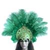 Feather Feather Headdress Sequins Crown Headdress Vintage Hair Accessories  Adults