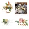 Pack of 6 Elegant Floral Table Decors Napkin Rings Faux Flower Napkin Rings Versatile Table Decors for Various Occasions