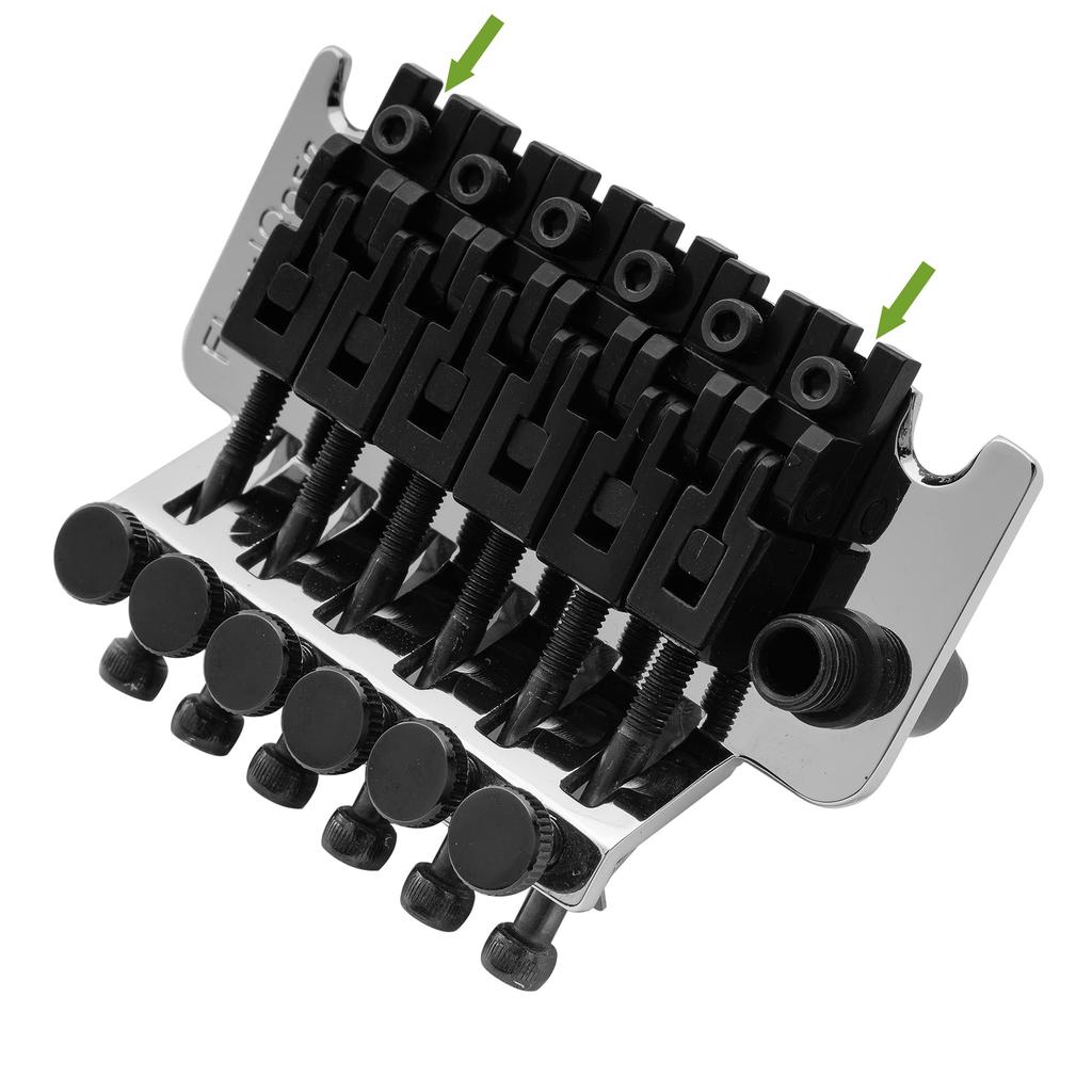 Musiclily Pro Струнный бридж Замена для Floyd Rose Черный 10,8 мм 1-е/6-е седла, Оригинал/Специальный,