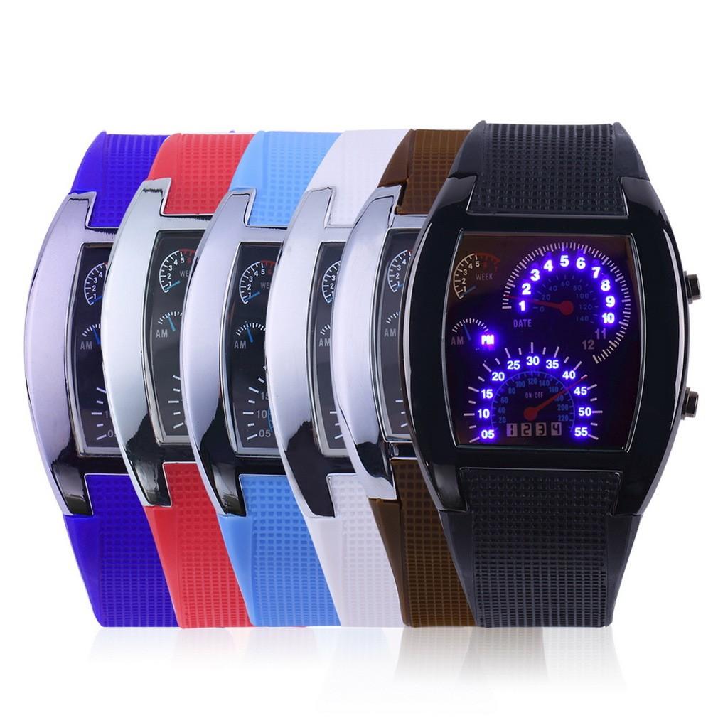 Airplane Led Sports Watch With Calendar And Night Glow For Men Active Lifestyle