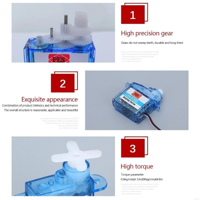 Micro Servo Motor with Arm Kits for RC Robot Aircraft Car Helicoper Model RC Toy Parts Accessory GH-S37A GH-S4
