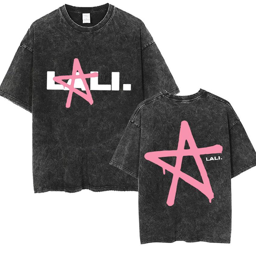 Lali Esposito Estadio Velez Tour  Vintage Washed T Shirts Men Womens Casual Fashion Oversized Tshirt Fans Gift Streetwear