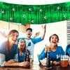 Soccer Party Tassel Table Skirt with Football Sticker for Kids Adults Sports Theme Birthday Party Decoration Supplies Tablecloth