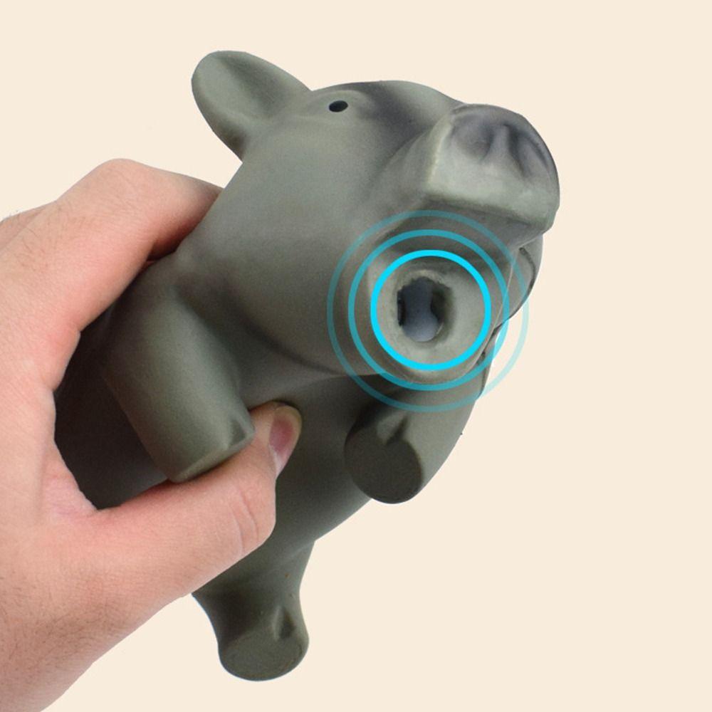 Durable Interactive Teeth Cleaning Squeak Rubber Sound Pig Dog Chew Toys Latex Pet Chew Toys