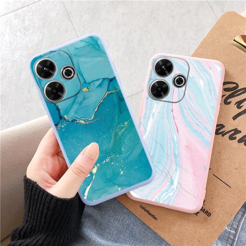 Fashion Marble Soft Silicone Case For Samsung A55 A35 M35 M34 Xiaomi Redmi Note 13 Pro 13C iPhone Huawei Honor 200 Camera Protective Shockproof Cover