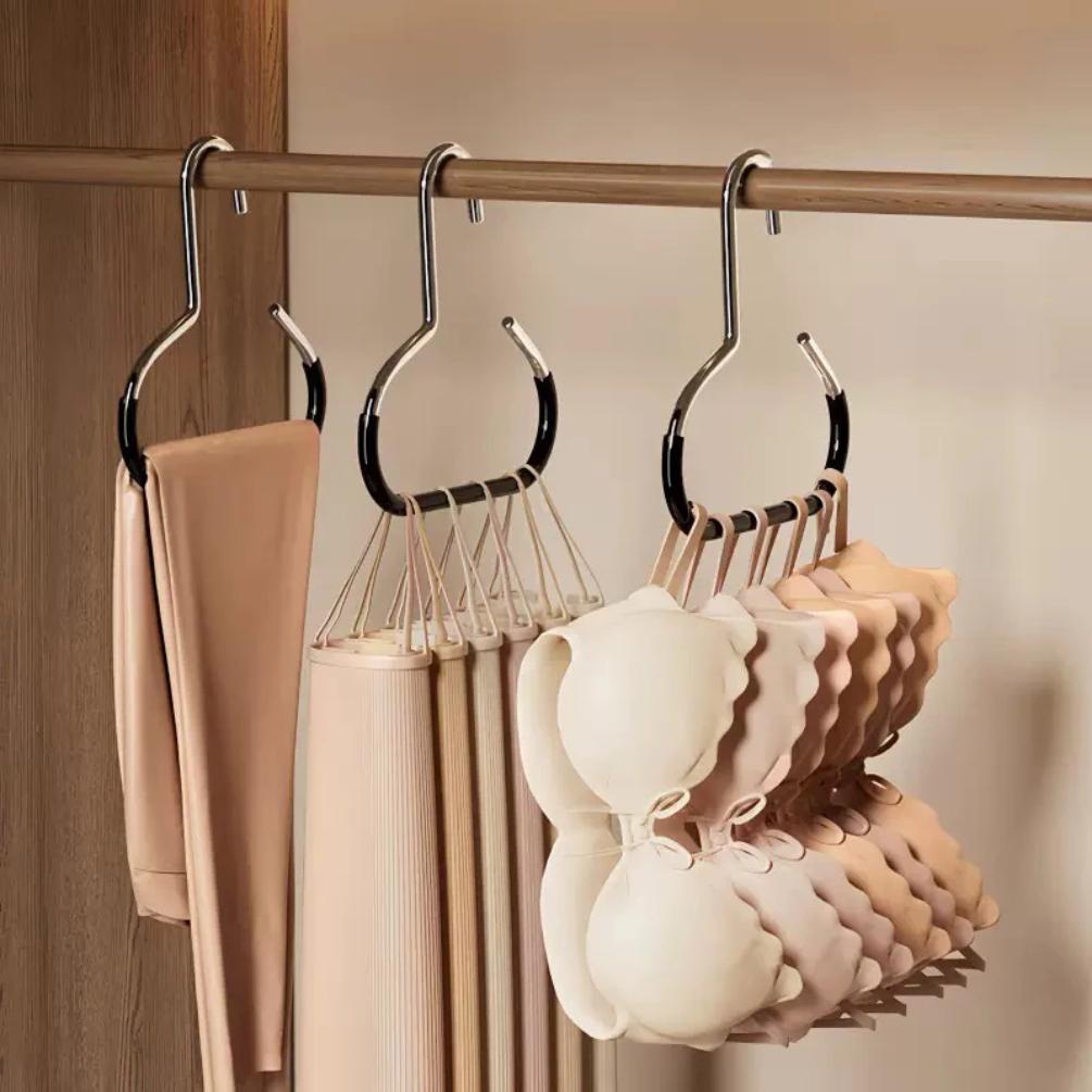 1/2/3/5pcs Circle Ring Hat Hanger Non-marking Non-slip Hat Storage Hook Closet Bedroom Saving Space Scarf Towel Tie Hanging Rack