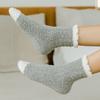 Comfortable Coral Fleece Socks for Women Thickened Home Fur Postpartum Sock  For Autumn and Winter