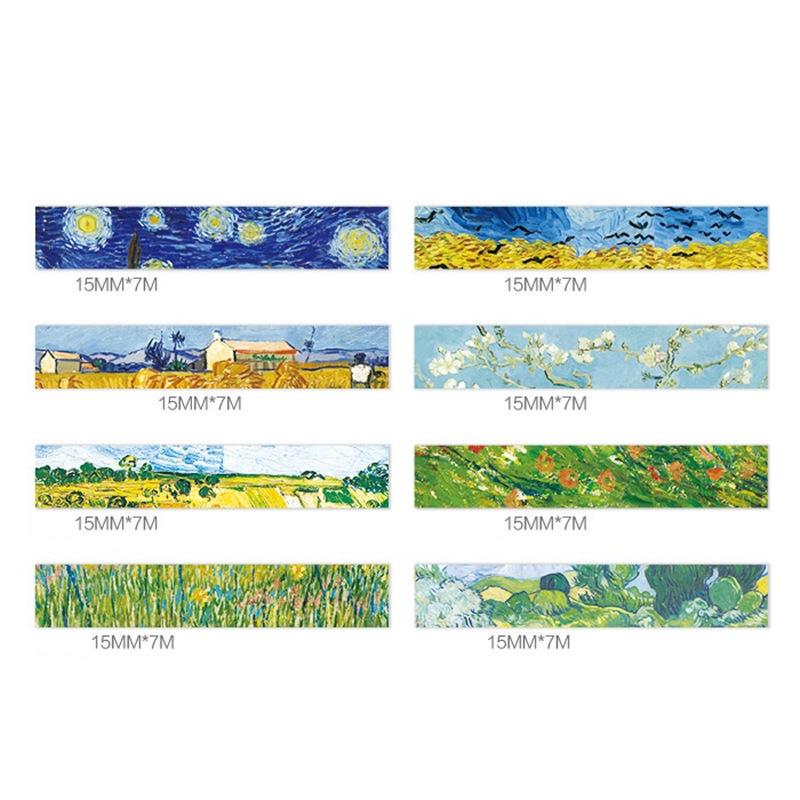 Van Goah Painting Washi Tape Starry Night Irises Apricot Adhesive Masking Tapes Deco Stickers A6186