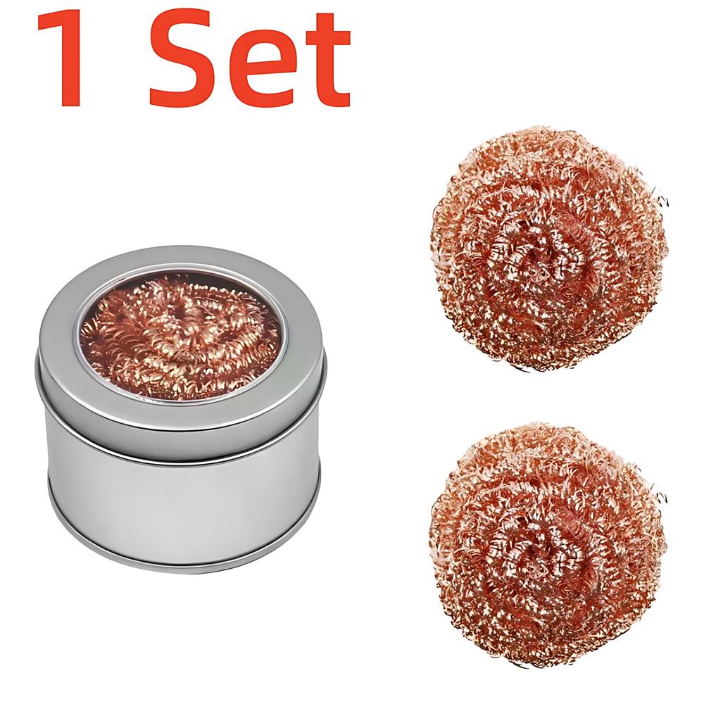 Очиститель жала паяльника с латунной проволочной губкой, не требующий воды Очиститель олова Латунная проволочная губка Шарики Инструменты для чистки Ручной инструмент