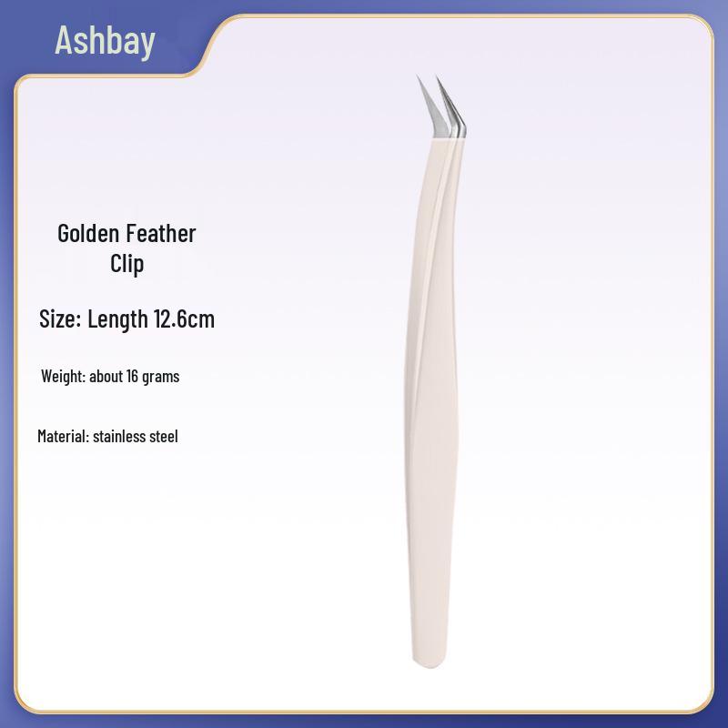 Пинцеты для наращивания ресниц Golden Feather и набор для завивки