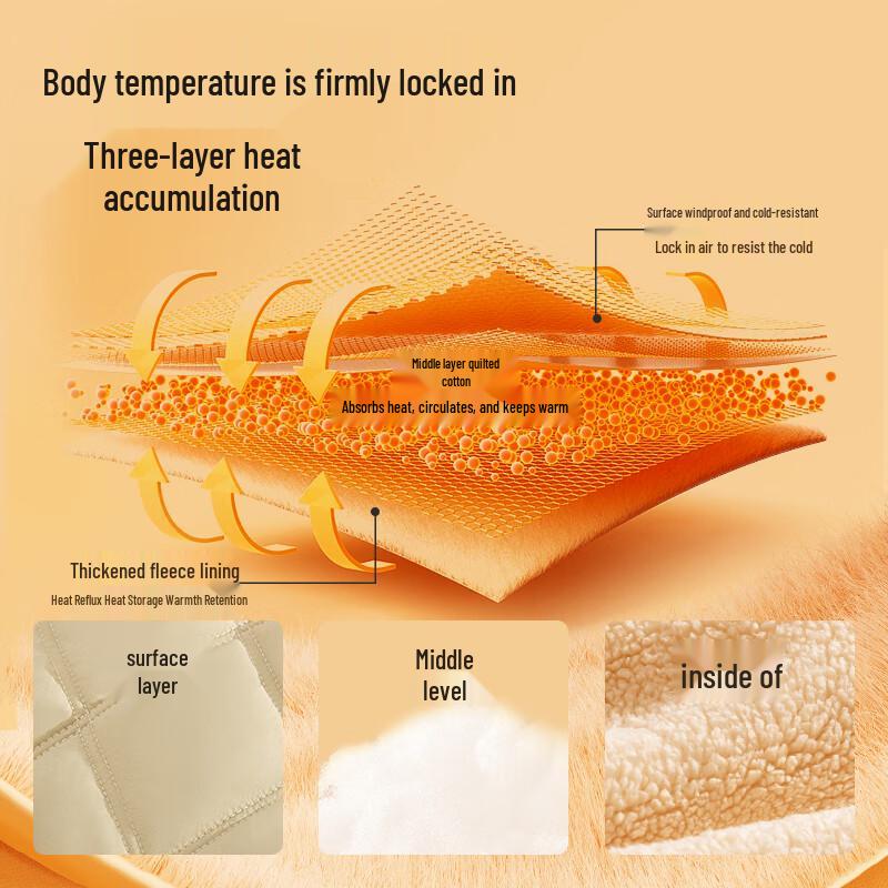 MINISO Men's Winter Plush Lined Baseball Jacket