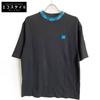 Black X Blue Face Patch T-Shirt Tops M blackUsed