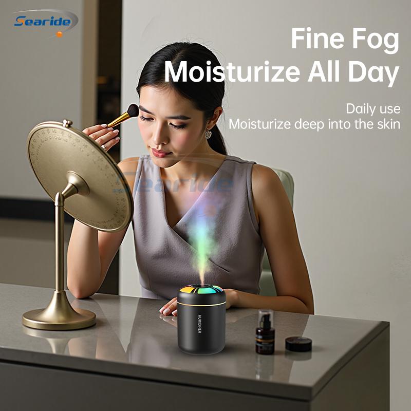 Searide Mini Air Humidifier USB 180ML Aroma Diffuser Essential Oil Purifier Aromatherapy Color Lights For Car Home Bedroom