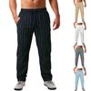 (Куниде) Мужские повседневные брюки с полосатым принтом, летние спортивные брюки, брюки для бега для фитнеса