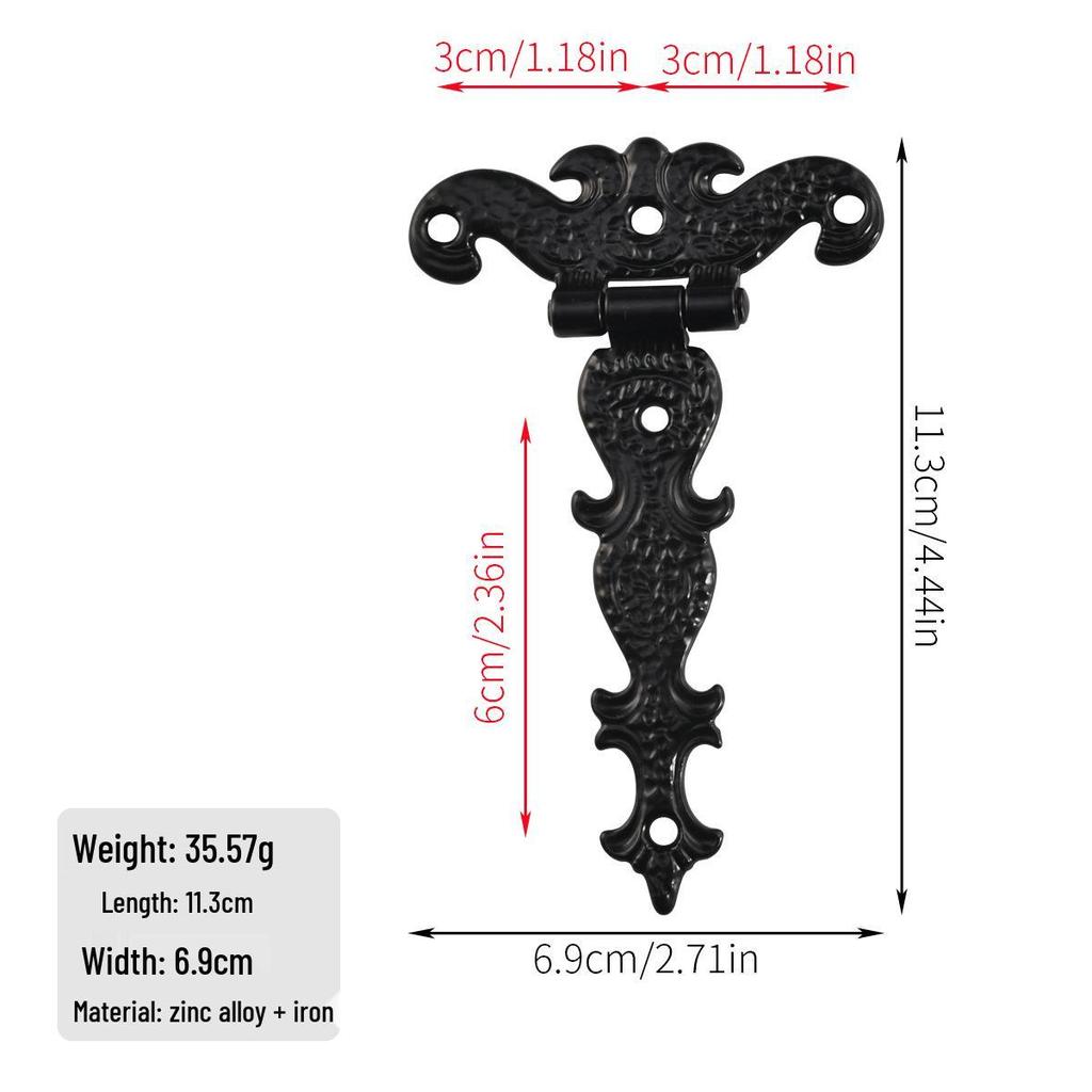 Антикварная бронзовая петля из цинкового сплава для деревянных коробок - Европейский ретро-стиль, аксессуар для обустройства дома