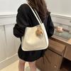 Модная и стильная сумка большой вместимости для женщин, новая однотонная однотонная ретро-сумка-тоут, сумка на плечо для поездок на работу
