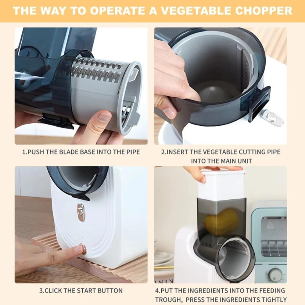 Long Battery Life Automatic Vegetable Shredder Efficient Vegetable Slicer Home