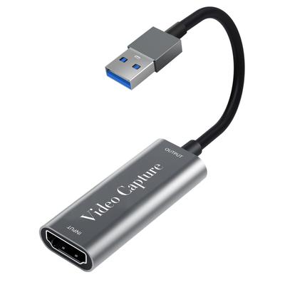 Fuyi USB 3.0 Карта захвата [2026 USB на HDMI Карта захвата 4K Passthrough и поддержка записи 1080P, Запись видеозахвата USB Игровой HD Качество Запись