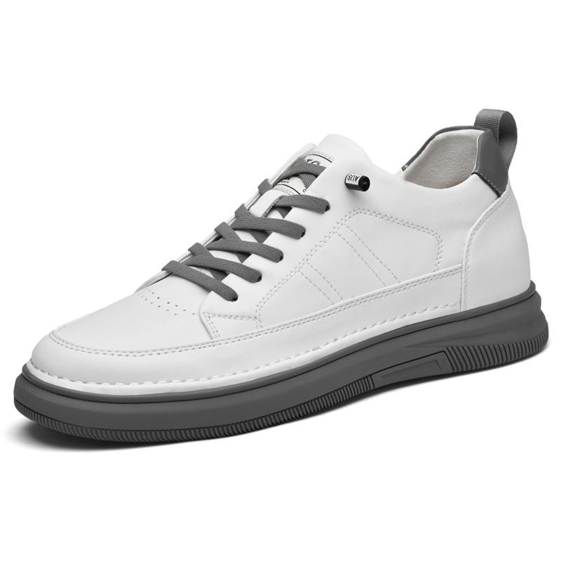 2024 Мужские кроссовки из натуральной кожи, увеличивающие рост, невидимые дышащие кроссовки, увеличивающие рост, 8/10 см, мужские повседневные модные кроссовки