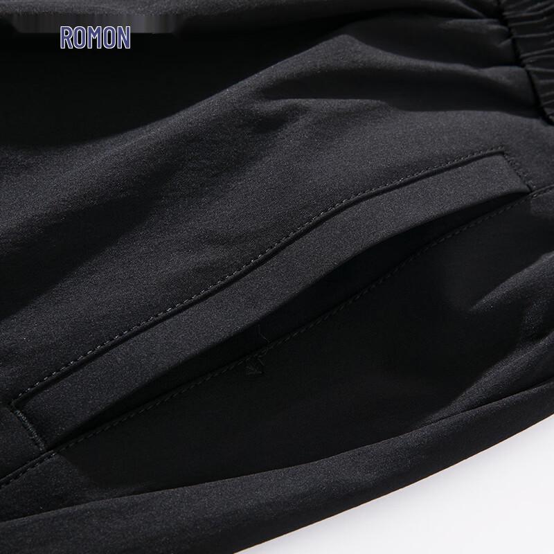 Romon Men's Ice Silk High-Elastic Quick-Dry Summer Athletic Shorts