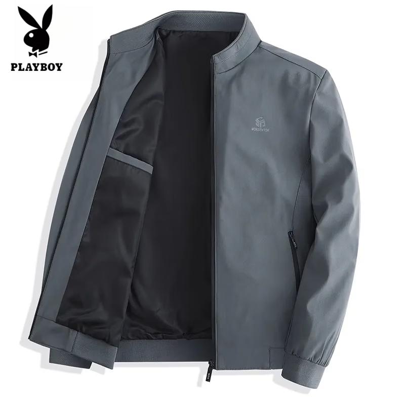 PLAYBOY Men's Stand Collar Casual Business Jacket