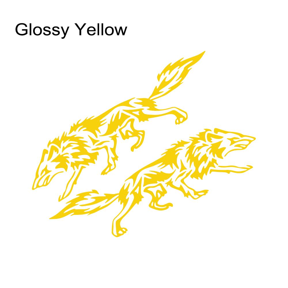 2Pcs Universal Car Body Door Side Vinyl Film Sticker Wolf Totem Series Pattern Personalized Auto Decor Decals Tuning Accessories