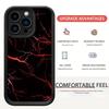 Черный Чехол для iPhone 14/15/16/17 Pro Max с Красным Светящимся Узором «Лестница»