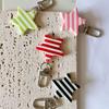 Lovely Star Charm Keyring Alloy Resin Detachable Striped Star Pendant Hanging Decoration For Women Girls Fashion
