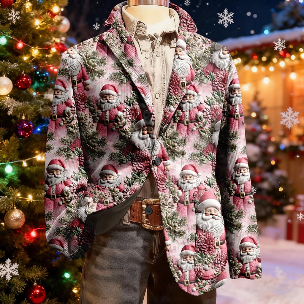 Мужской уродливый рождественский вельветовый теплый карманный пиджак-кардиган, мужской повседневный костюм