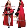 Европейский и американский костюм плаща Королевы Красной Шапочки для сцены и Хэллоуина