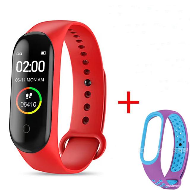 Водонепроницаемый M4 Смарт-часы Браслет Монитор артериального давления и сердечного ритма Смарт-браслет Фитнес-трекер Браслет для Android IOS