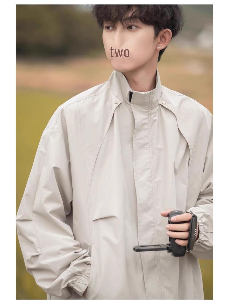 Унисекс весенне-осенняя быстросохнущая куртка для альпинизма: Водонепроницаемая, Ветрозащитная, Рабочая одежда со стойкой