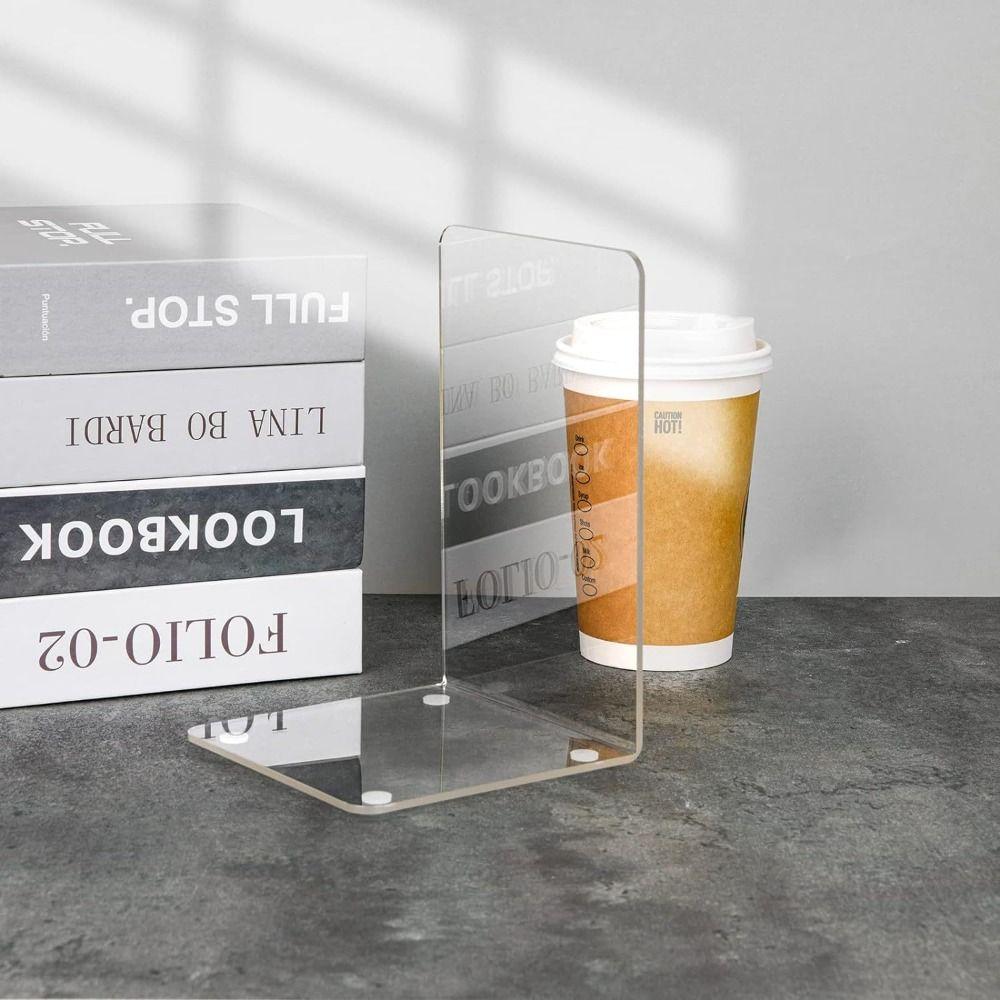 4шт L-образная книжная полка акриловая подставка для книг украшение для книжной полки подставка для книг настольная