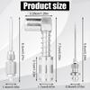 #046P 4pcs 90 Degree Grease Needle Fitting Set (Silver)