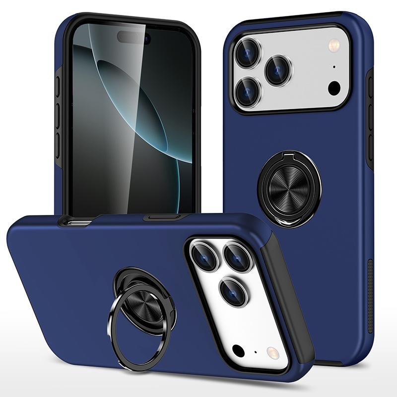 Магнитный держатель-кольцо Чехол для телефона для IPhone 17 Air 16E 16 15 14 Pro Max 13 12 Mini XS X XR 7 8 Plus Жесткий чехол Ударопрочный чехол