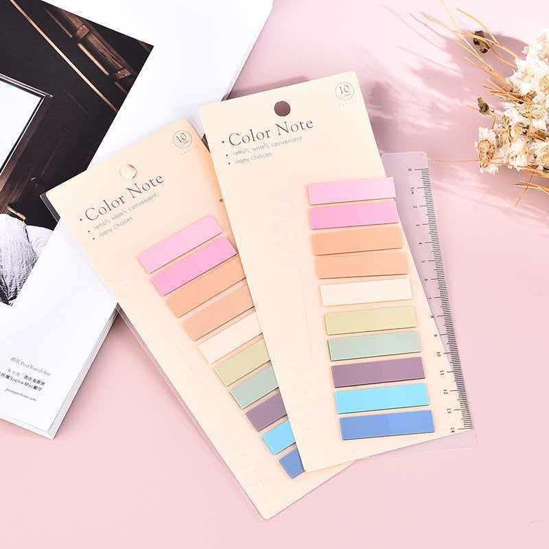 Morandi Color Sticky Note Index Tabs – Loose-leaf Classification Memo Pad Labels