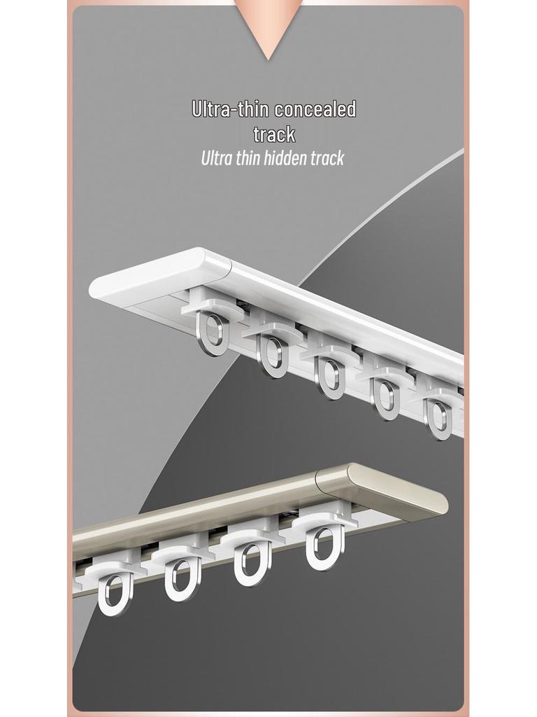 Карниз для раздвижного эркерного окна с открыванием внутрь - Без сверления, Формованный, Раздвижной с крючками