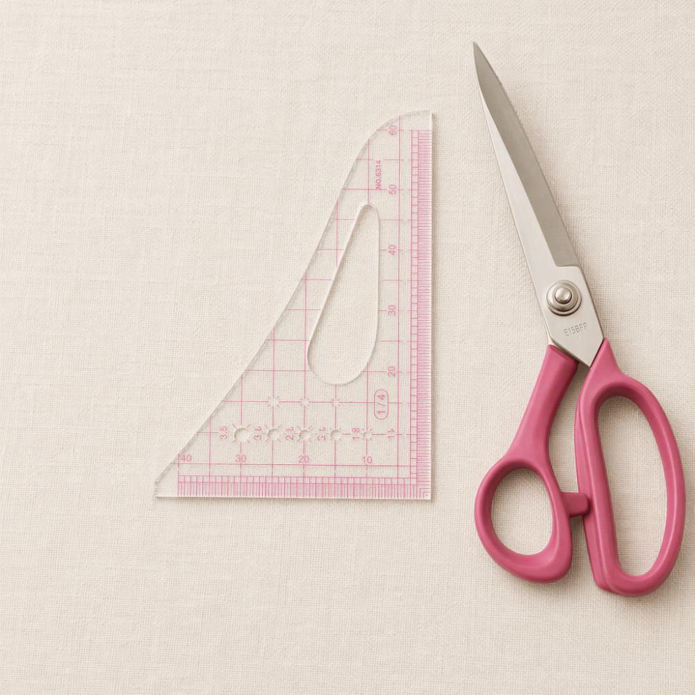 5pcs Transparent Triangular Curve Rulers Plastic Sewing Ruler Set  For Tailors