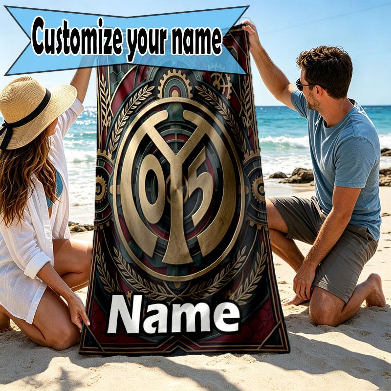 Custom Name Personalized 05 1FSV Mainz 05 Print Beach Towel, for Trip Camping Beach Party Home Decor, Birthday Gift for Family & Friends