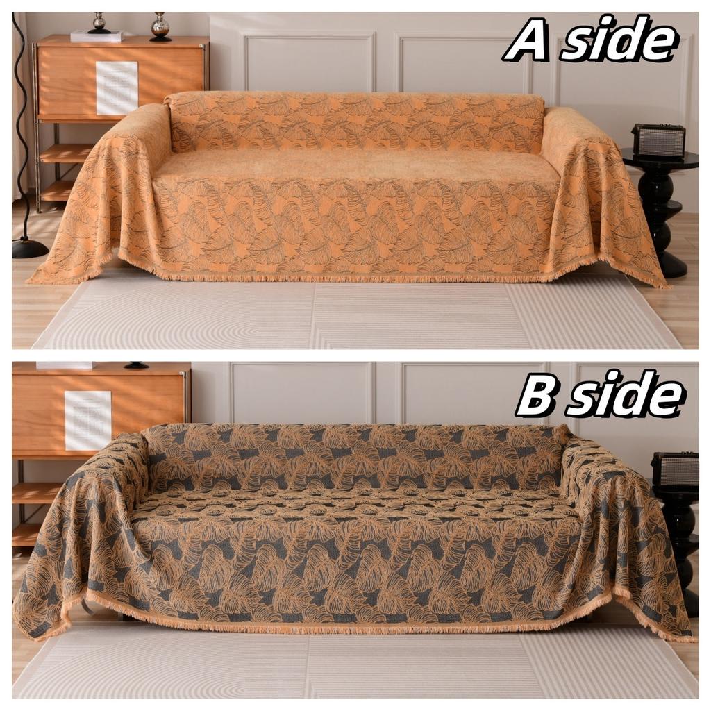 Simple Style Chenille Sofa Towel with Tassels Edge Sofa Cover Blanket Home Decoration Leisure Relax Beach Towel