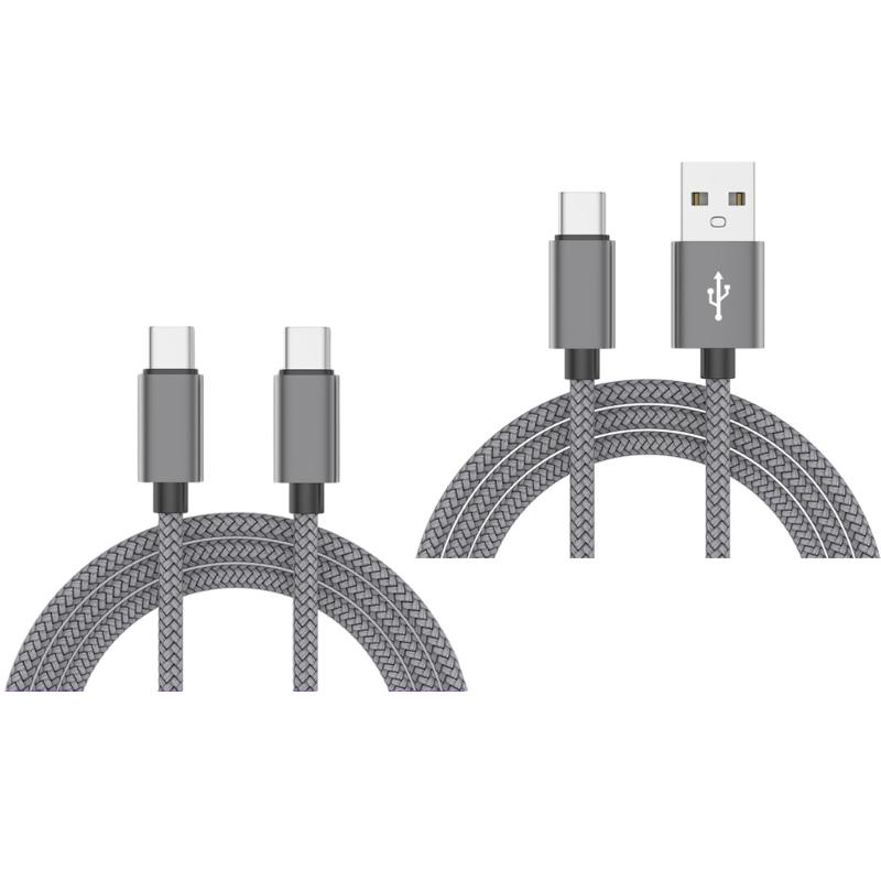 Плетеные кабели для зарядки телефона USB C Быстрая зарядка 3A Power Delivery 100 Вт 480 Мбит/с Передача данных для нескольких устройств