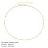 St. Delan Stainless Steel Gold-Plated Titanium Choker Necklace for Women - Simple Niche Design