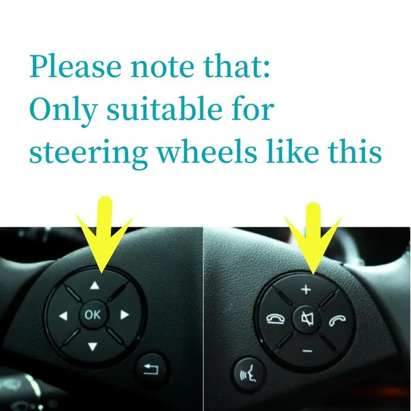 Автозапчасти для Mercedes Benz C E S GLK Class W204 W212 W221 X204 Накладка на кнопку рулевого колеса Автонаклейка Аксессуары для интерьера