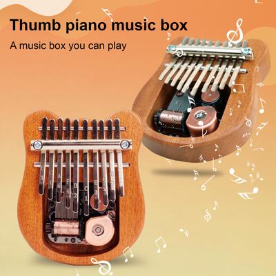 Kalimba Mini Thumb Piano 10 клавиш портативный музыкальный инструмент мультфильм милый Kalimba Thumb Piano Music