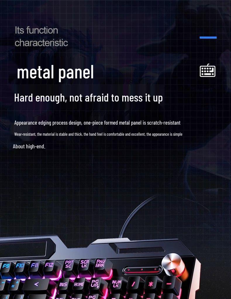 Комплект для киберспортивных игр: проводная клавиатура, мышь и гарнитура