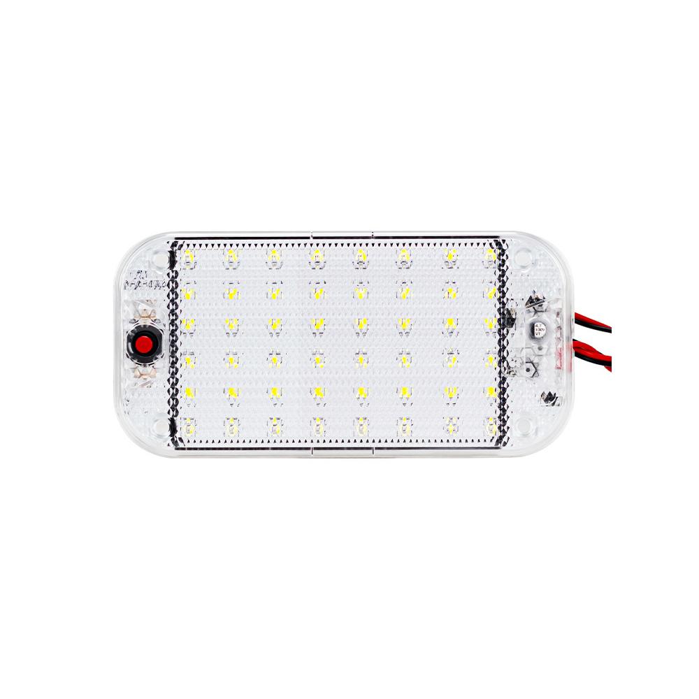 12-80 В освещение салона автомобиля 48/72 светодиода полоса света для чтения ночник потолочный светильник с выключателем для фургона грузовика плафон освещения