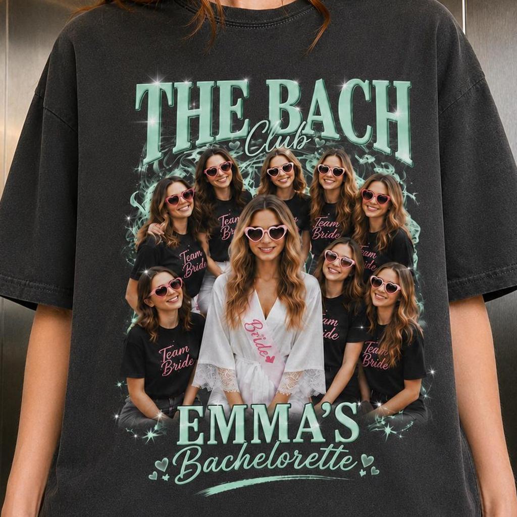 Comfort Colors Custom Bachelorette Party Shirt, Personalized Bootleg Rap Tee Vintage Graphic Team Bride Group Shirt, Bachelorette Surprise