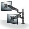 ELECOM Double Long Monitor Spring Supports Up To VESA Black DPA-DSP01BK Arm, Type, 40-inch Monitors, Compatible,