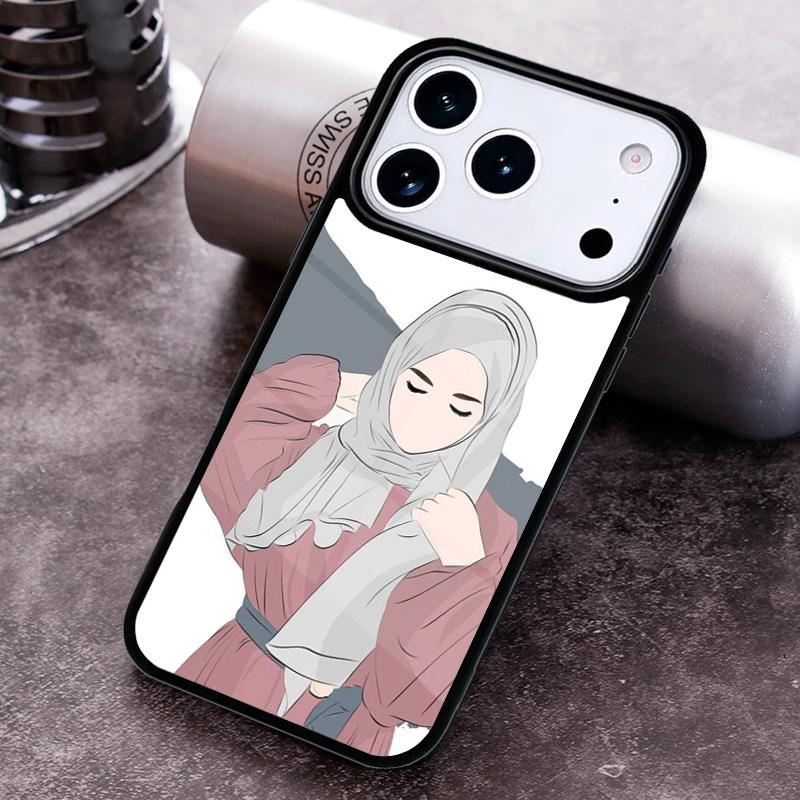Исламский Хиджаб Девушка Королева Чехол для Телефона для iPhone 17 16 15 Pro Max Air 14 13 12 11 Plus Ударопрочный Чехол
